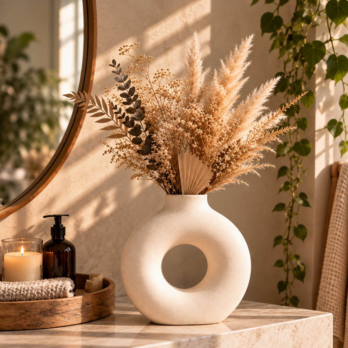 CLAYMORIA® Halo Ceramic Sculptural Vase