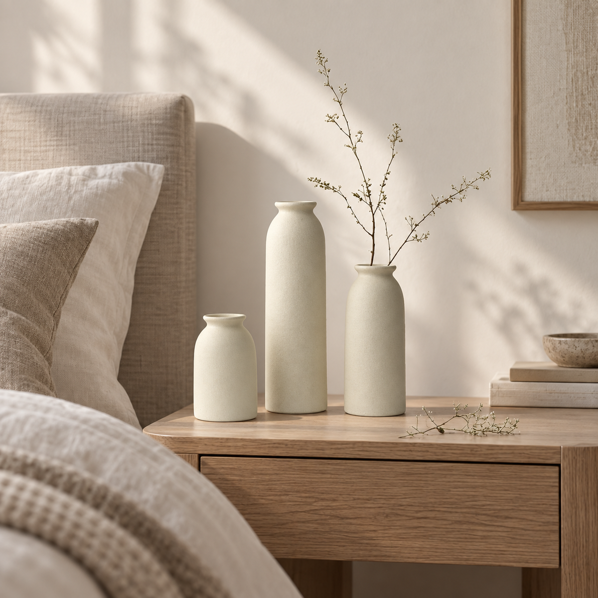 CLAYMORIA® Minimalist Ceramic Vase Set