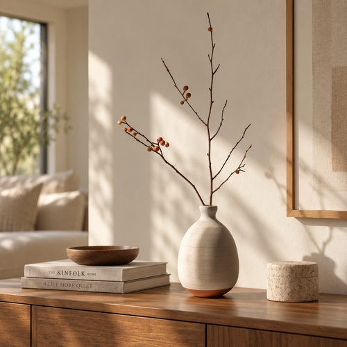 CLAYMORIA® Rustic Artisan Ceramic Bud Vase