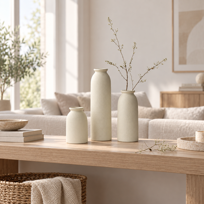 CLAYMORIA® Minimalist Ceramic Vase Set