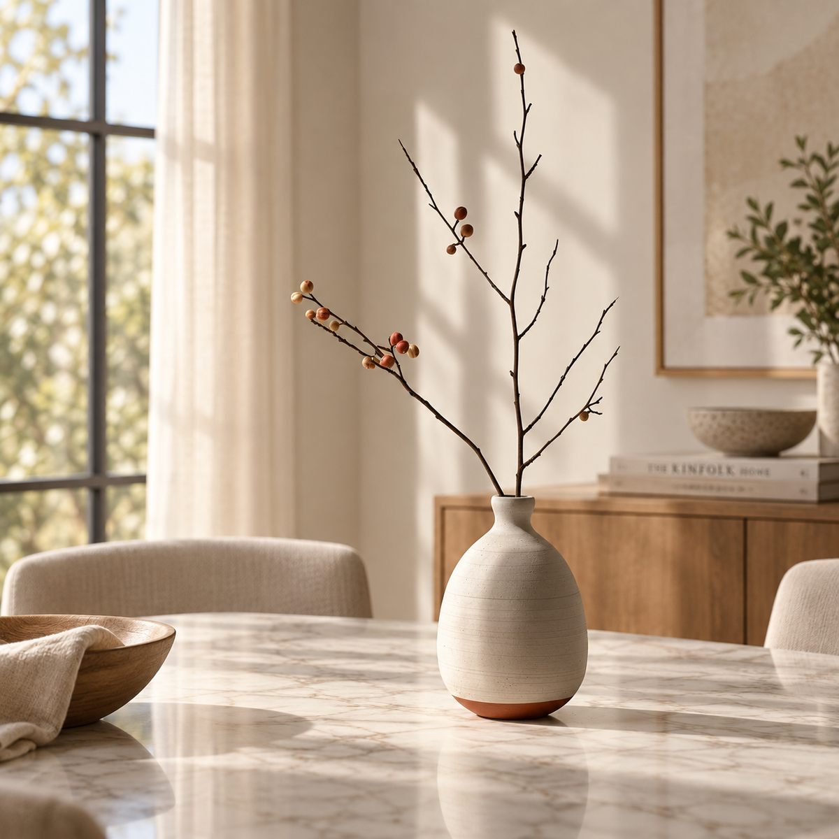 CLAYMORIA® Rustic Artisan Ceramic Bud Vase