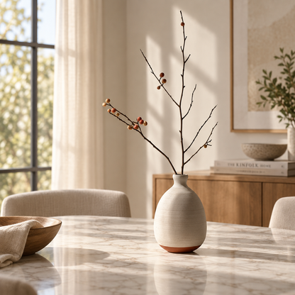 CLAYMORIA® Rustic Artisan Ceramic Bud Vase