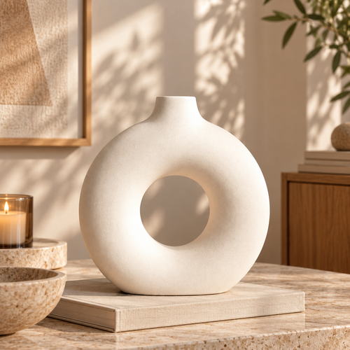 CLAYMORIA® Halo Ceramic Sculptural Vase